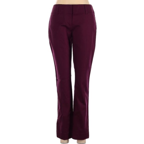 WHBM Signature Smooth Stretch Burgundy Slim Ankle Pants Size 2 NWT - Picture 1 of 9